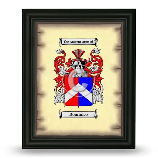 Dominico Coat of Arms Framed - Black