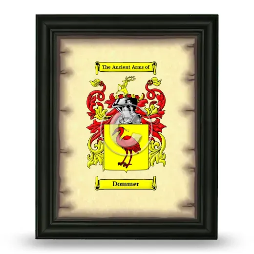 Dommer Coat of Arms Framed - Black