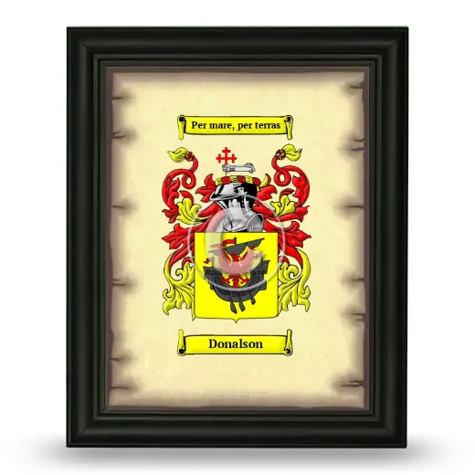 Donalson Coat of Arms Framed - Black