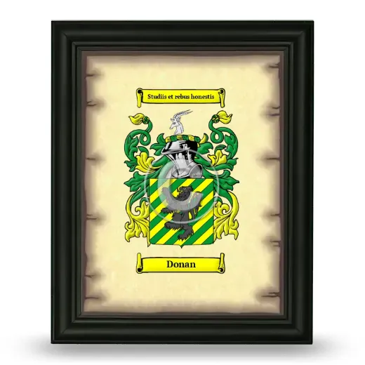 Donan Coat of Arms Framed - Black