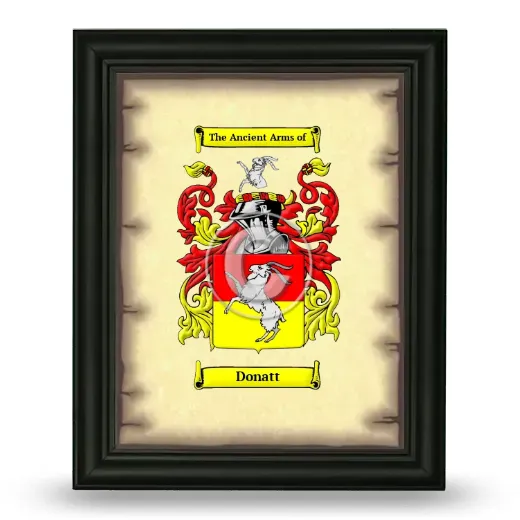 Donatt Coat of Arms Framed - Black