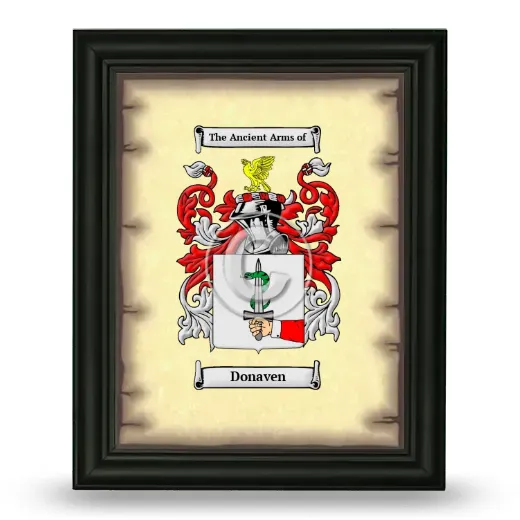 Donaven Coat of Arms Framed - Black