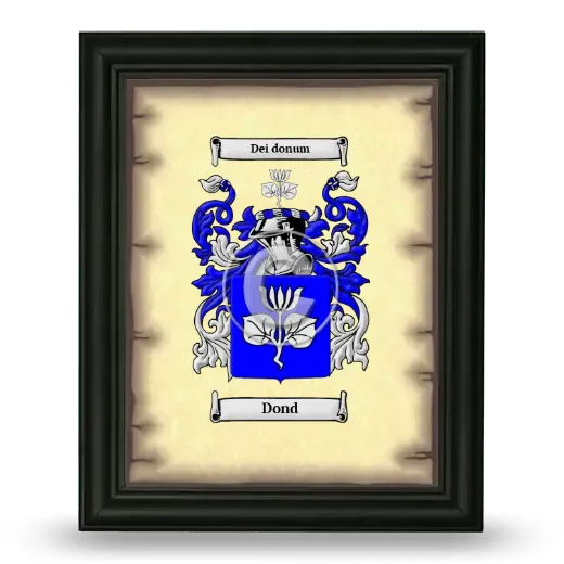 Dond Coat of Arms Framed - Black