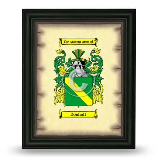 Donhoff Coat of Arms Framed - Black
