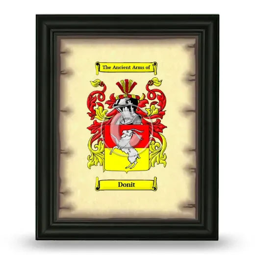 Donit Coat of Arms Framed - Black