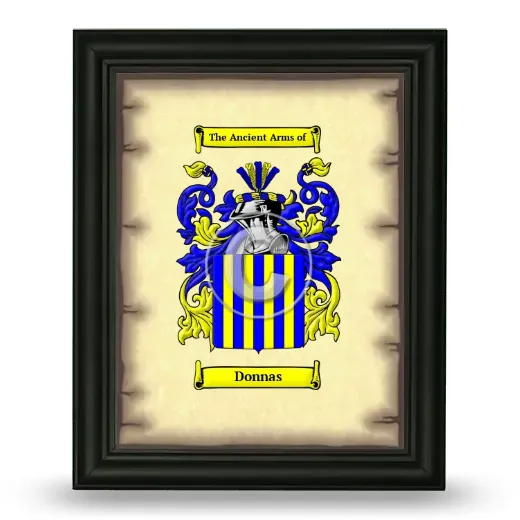 Donnas Coat of Arms Framed - Black