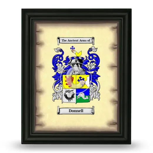 Donnell Coat of Arms Framed - Black