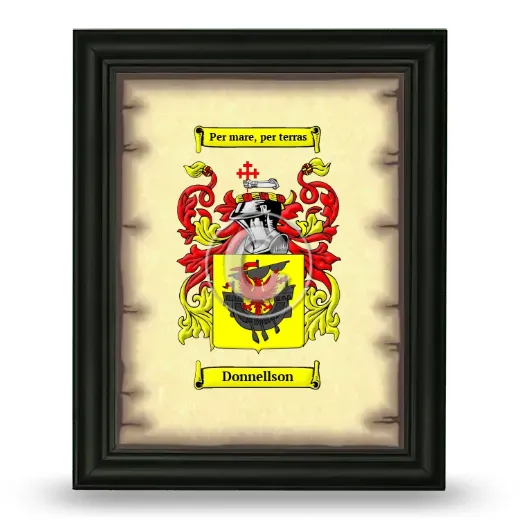 Donnellson Coat of Arms Framed - Black