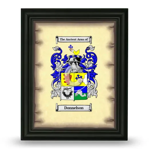 Donnelson Coat of Arms Framed - Black