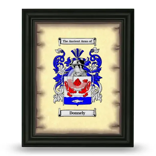 Donnely Coat of Arms Framed - Black