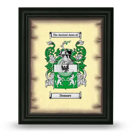 Donner Coat of Arms Framed - Black