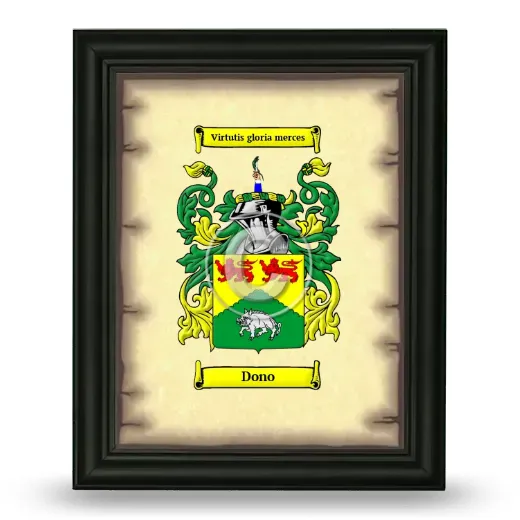 Dono Coat of Arms Framed - Black