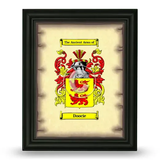 Doocie Coat of Arms Framed - Black