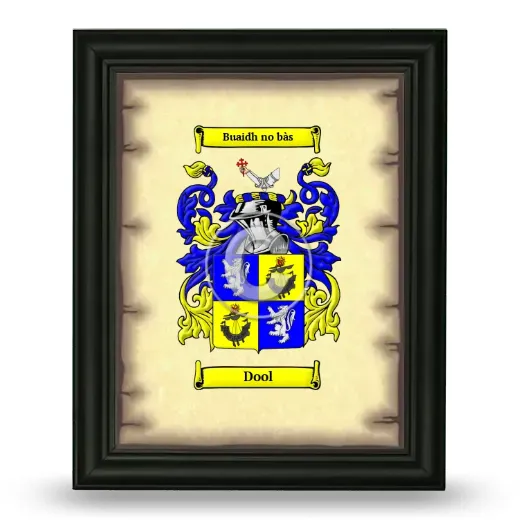 Dool Coat of Arms Framed - Black