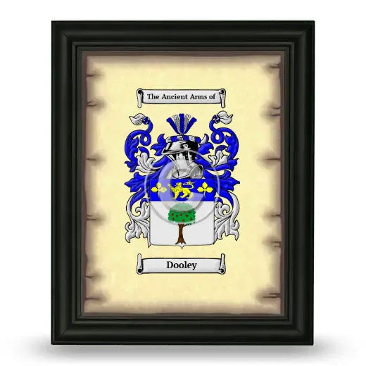 Dooley Coat of Arms Framed - Black