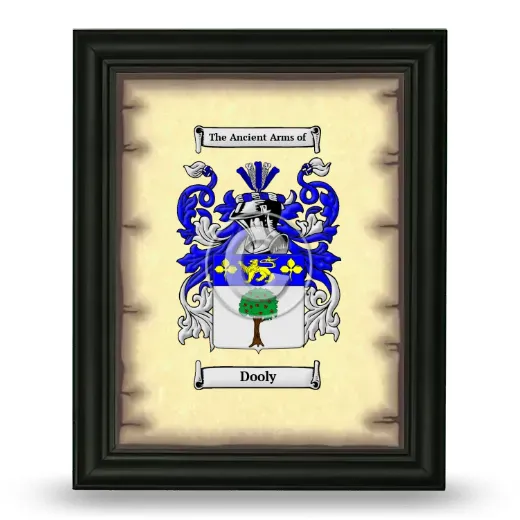 Dooly Coat of Arms Framed - Black