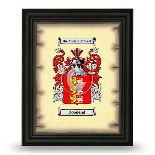 Doonend Coat of Arms Framed - Black