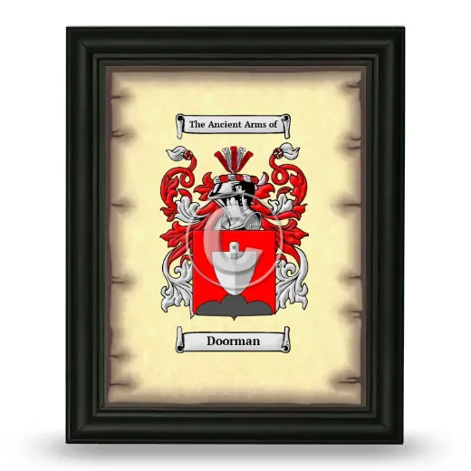 Doorman Coat of Arms Framed - Black