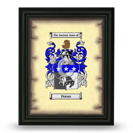Doran Coat of Arms Framed - Black