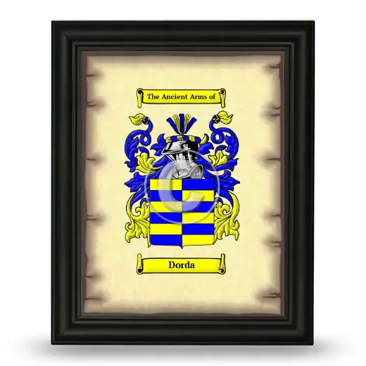 Dorda Coat of Arms Framed - Black