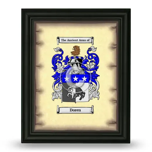 Doren Coat of Arms Framed - Black