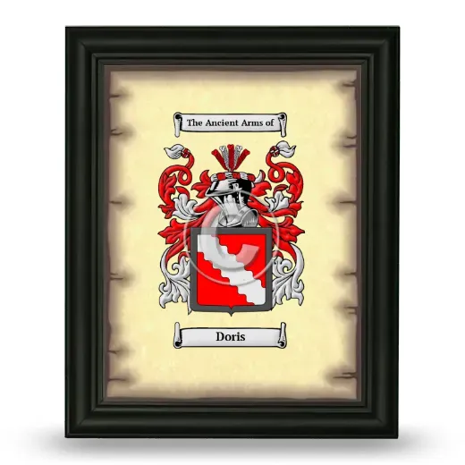 Doris Coat of Arms Framed - Black