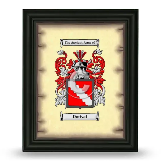 Dorival Coat of Arms Framed - Black
