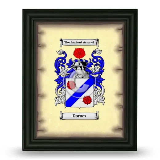 Dornes Coat of Arms Framed - Black