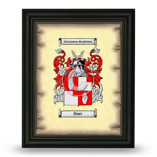 Dorr Coat of Arms Framed - Black
