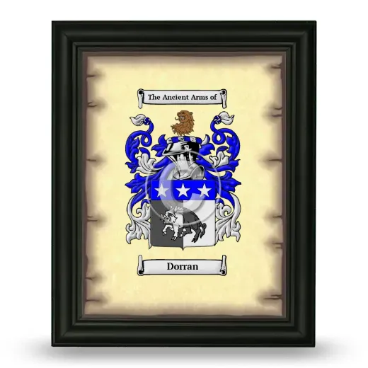Dorran Coat of Arms Framed - Black