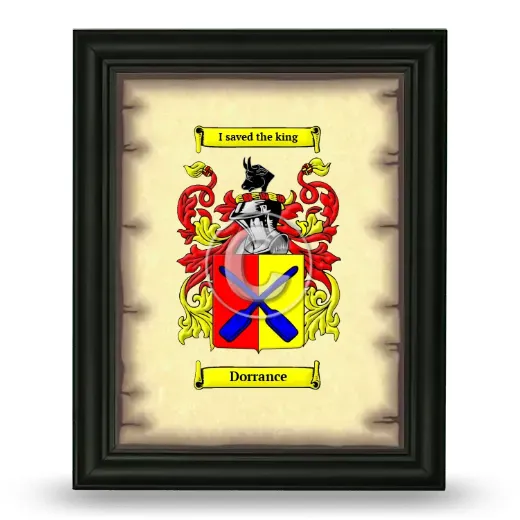 Dorrance Coat of Arms Framed - Black