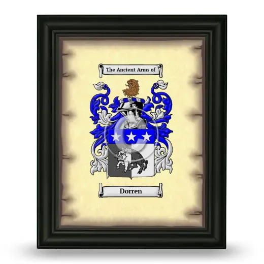 Dorren Coat of Arms Framed - Black
