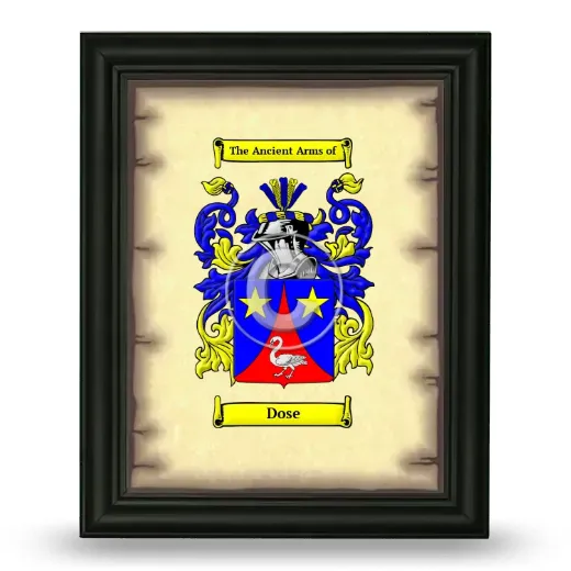 Dose Coat of Arms Framed - Black