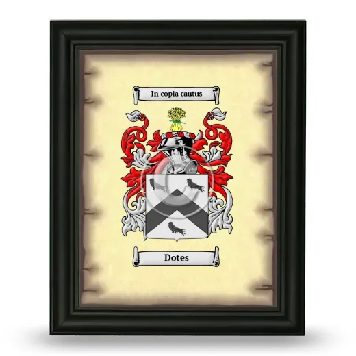 Dotes Coat of Arms Framed - Black