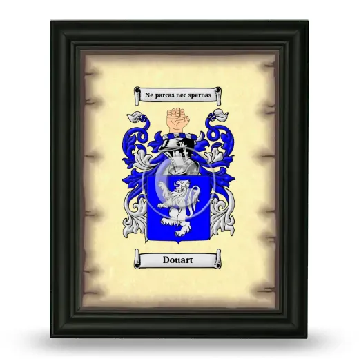 Douart Coat of Arms Framed - Black