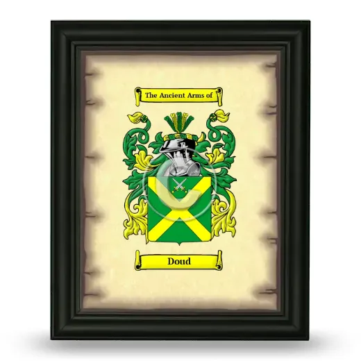 Doud Coat of Arms Framed - Black
