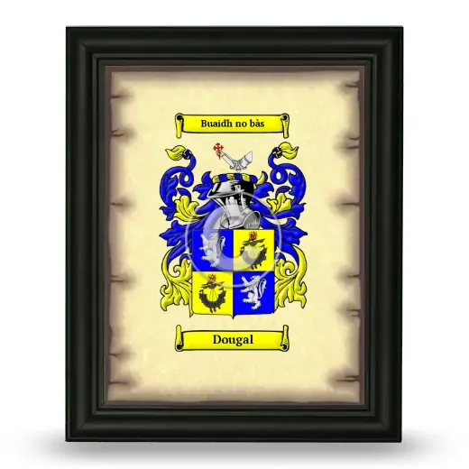 Dougal Coat of Arms Framed - Black