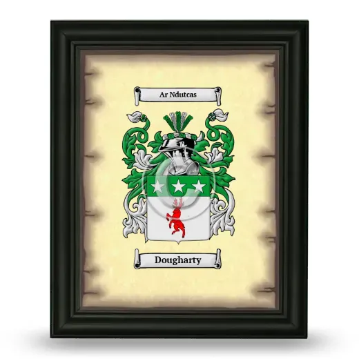 Dougharty Coat of Arms Framed - Black