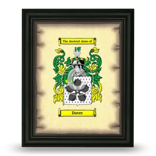 Dover Coat of Arms Framed - Black