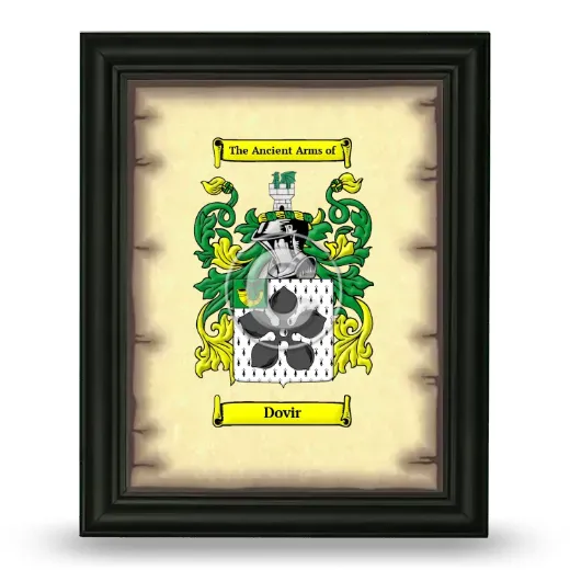 Dovir Coat of Arms Framed - Black