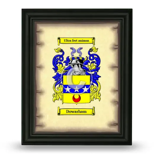 Dowarham Coat of Arms Framed - Black