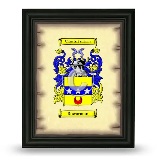 Dowarman Coat of Arms Framed - Black
