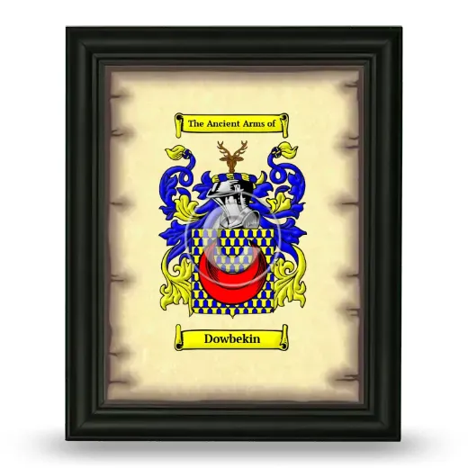 Dowbekin Coat of Arms Framed - Black