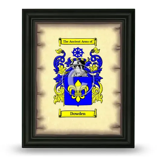 Dowden Coat of Arms Framed - Black