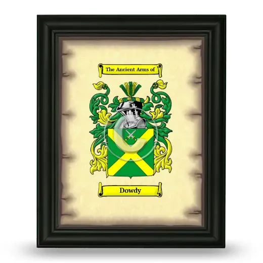 Dowdy Coat of Arms Framed - Black