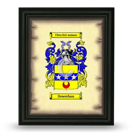 Dowerhan Coat of Arms Framed - Black