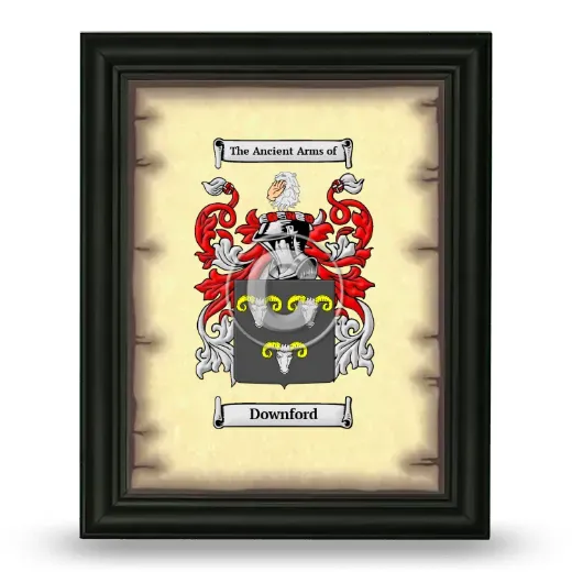Downford Coat of Arms Framed - Black