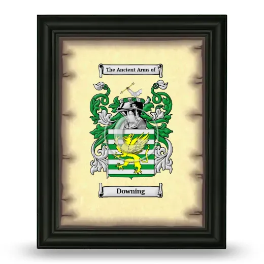 Downing Coat of Arms Framed - Black