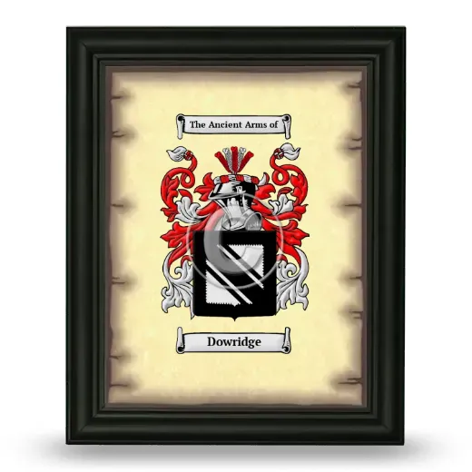Dowridge Coat of Arms Framed - Black