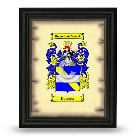Dowsen Coat of Arms Framed - Black